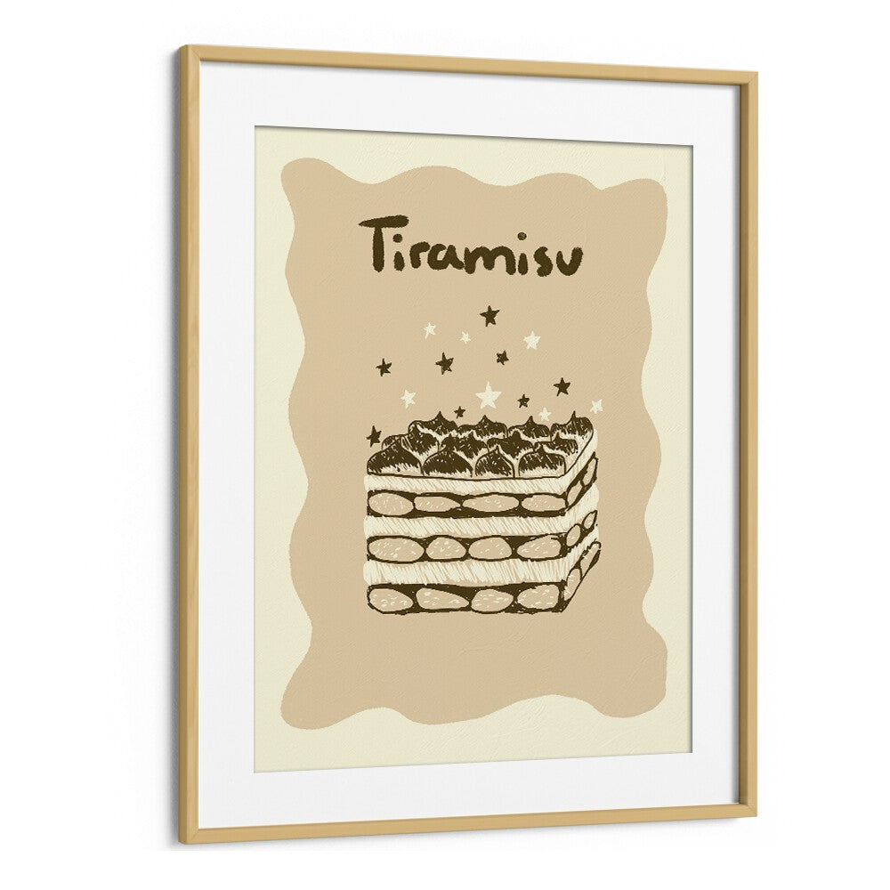 Tiramisu by Studio Dolci Kitchen Posters in Oak Wood Frame With Mount