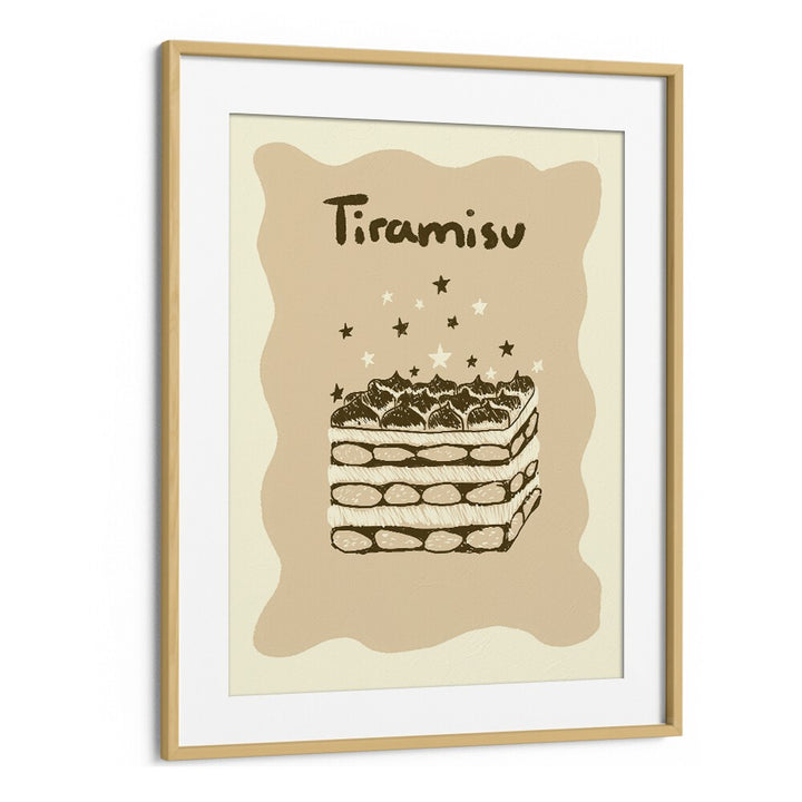 Tiramisu by Studio Dolci Kitchen Posters in Oak Wood Frame With Mount