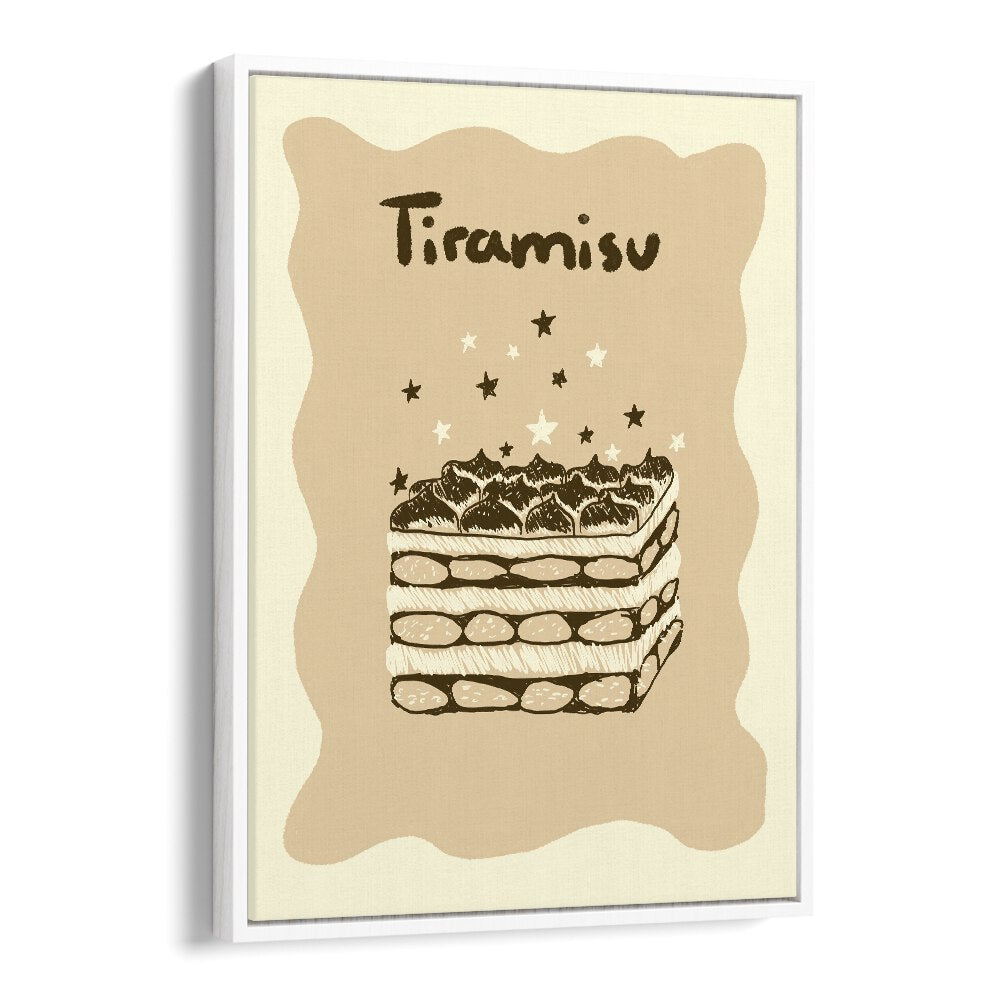 Tiramisu by Studio Dolci Kitchen Posters in White Floater Frame