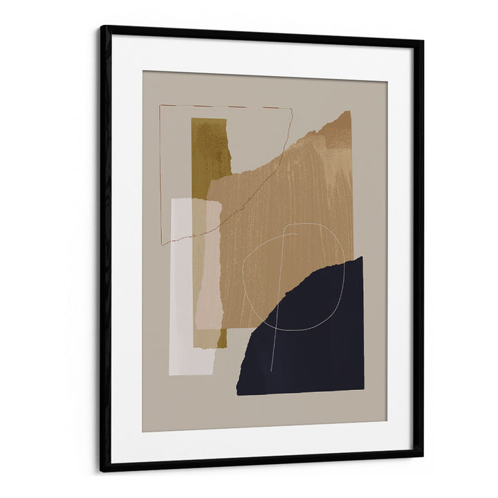 Torn Pieces By Mareike Bohmer Abstract Art Abstract Paintings in Black Frame With Mount