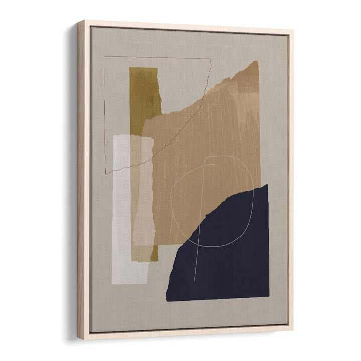 Torn Pieces By Mareike Bohmer Abstract Art Abstract Paintings in Oak Wood Floater Frame