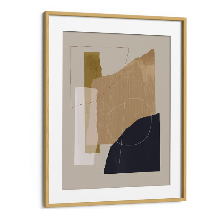 Torn Pieces By Mareike Bohmer Abstract Art Abstract Paintings in Oak Wood Frame With Mount