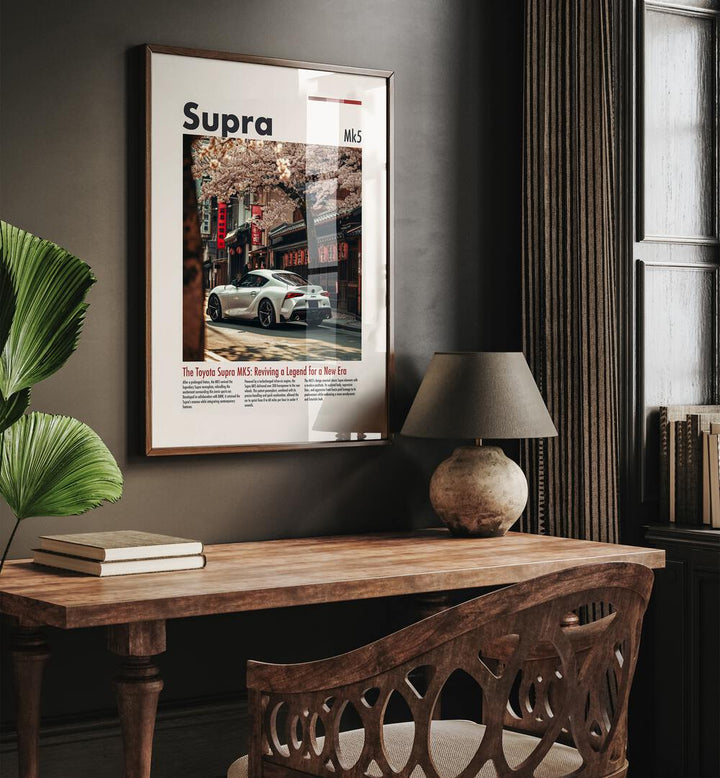 Stylish TOYOTA SUPRA MK5 CAR POSTERS showcasing automotive art, perfect for your home or office decor.