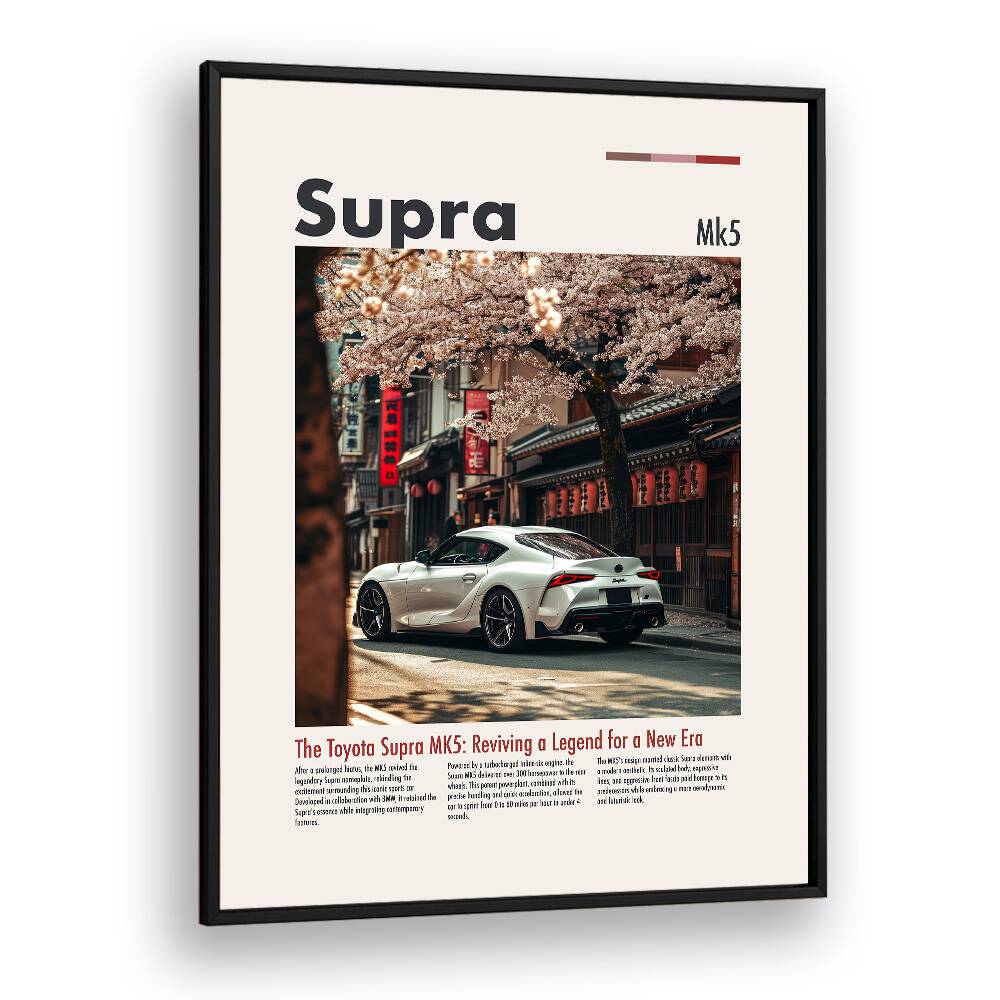 Stylish TOYOTA SUPRA MK5, CAR POSTERS featuring sleek design, perfect for automotive wall art decor.