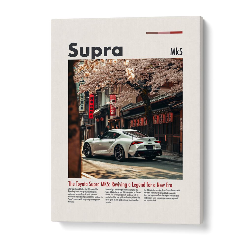 Stylish TOYOTA SUPRA MK5, CAR POSTERS featuring a sleek design, perfect for automotive wall art enthusiasts.
