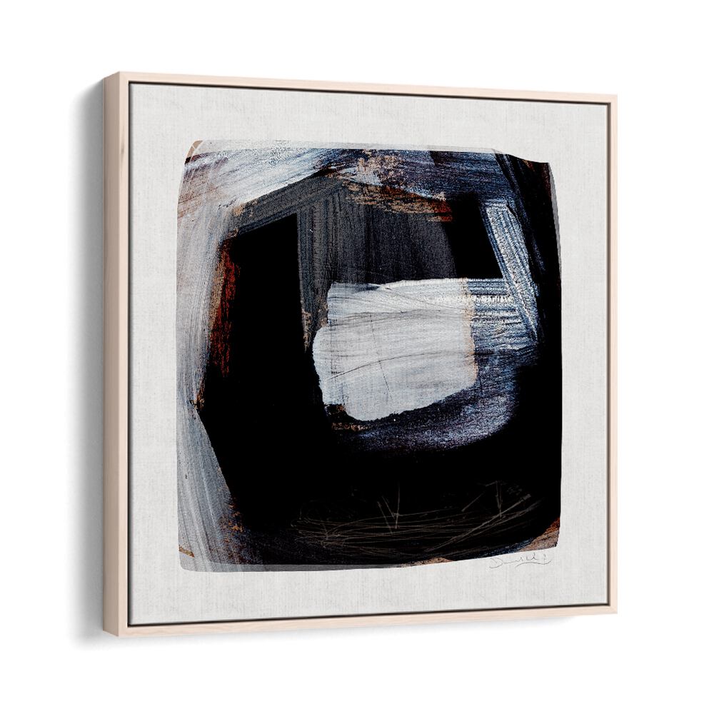 Trapped By Dan Hobday Abstract Art Abstract Paintings in Oak Wood Floater Frame