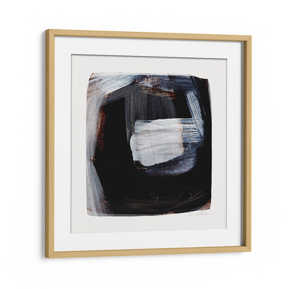 Trapped By Dan Hobday Abstract Art Abstract Paintings in Oak Wood Frame With Mount