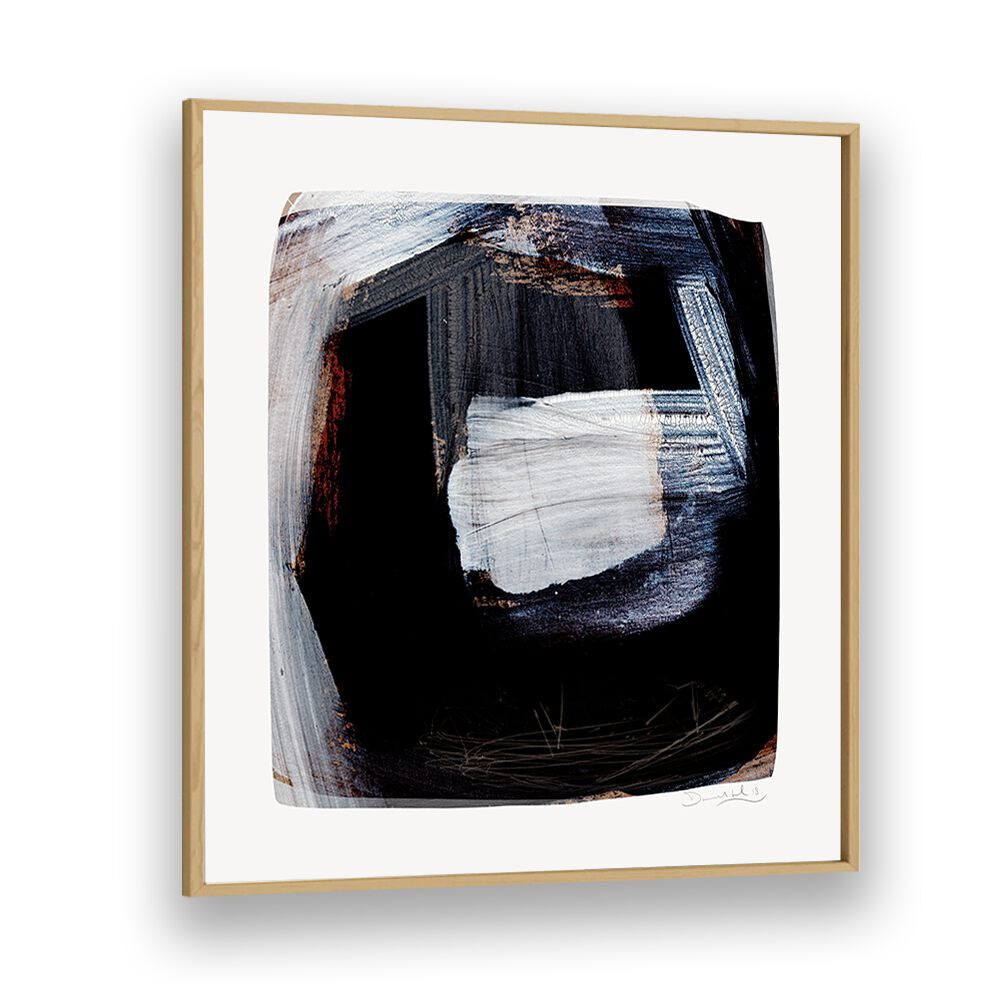 Trapped By Dan Hobday Abstract Art Abstract Paintings in Oak Wood Plain Frame