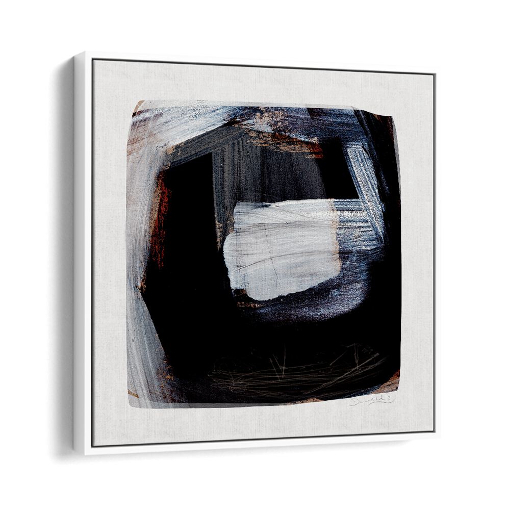 Trapped By Dan Hobday Abstract Art Abstract Paintings in White Floater Frame