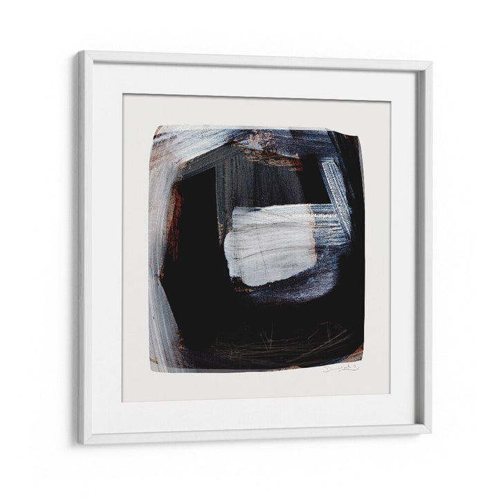 Trapped By Dan Hobday Abstract Art Abstract Paintings in White Frame With Mount