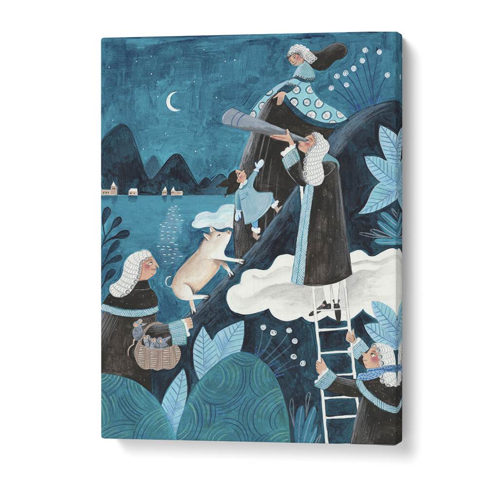 Travel Through The Night By Caroline Bonne Muller Kids Room Paintings in Gallery Wrap