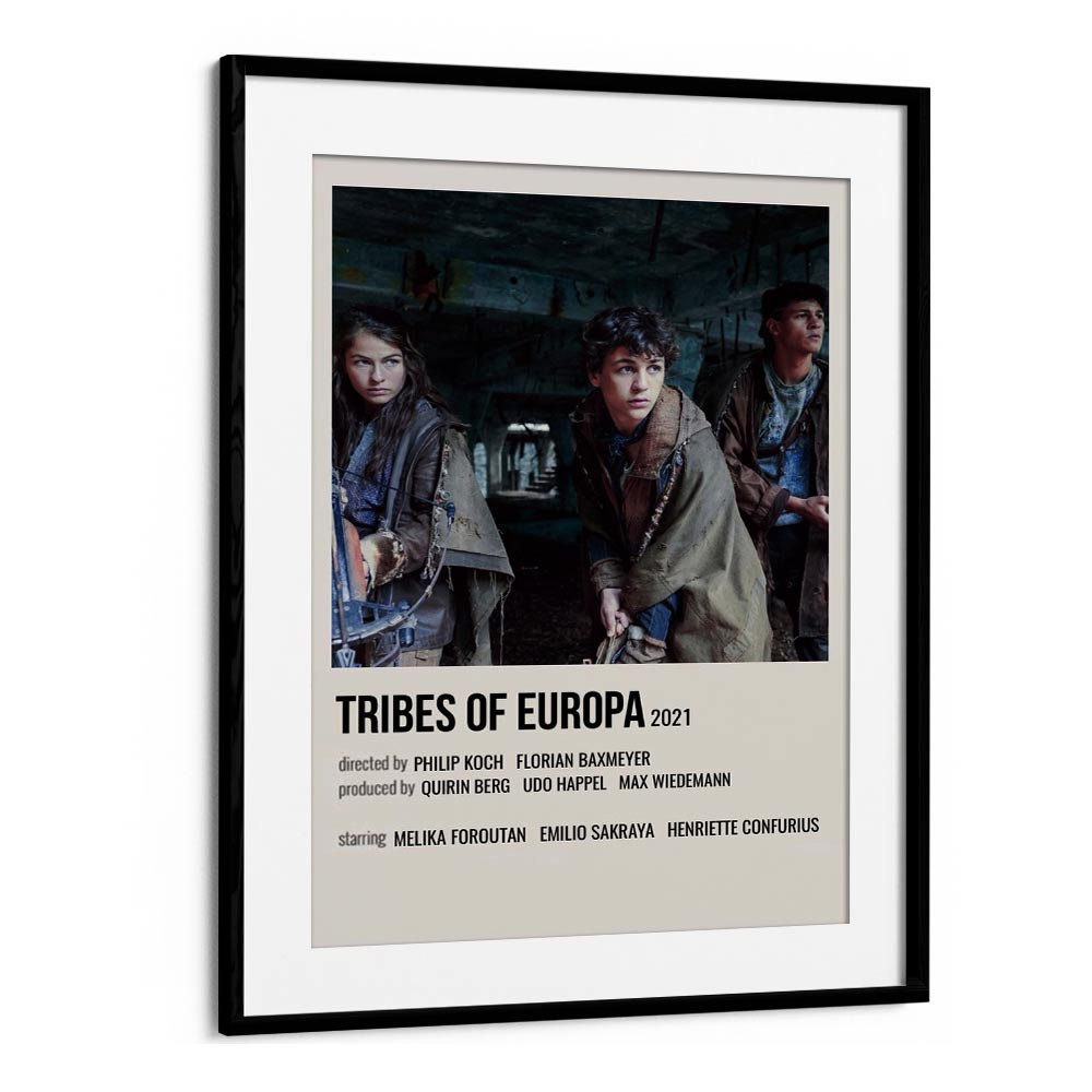 Tribes Of Europa 2021 Movie Posters in Black Frame With Mount