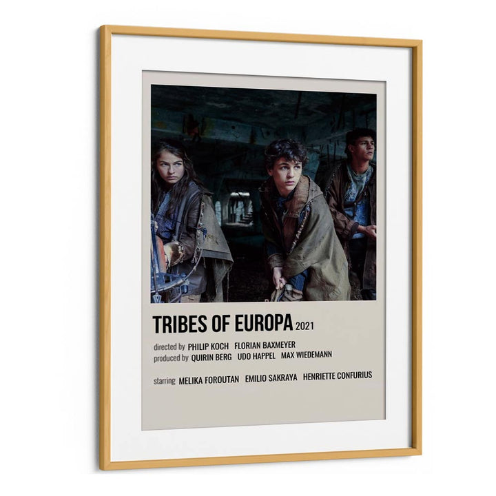 Tribes Of Europa 2021 Movie Posters in Oak Wood Frame With Mount