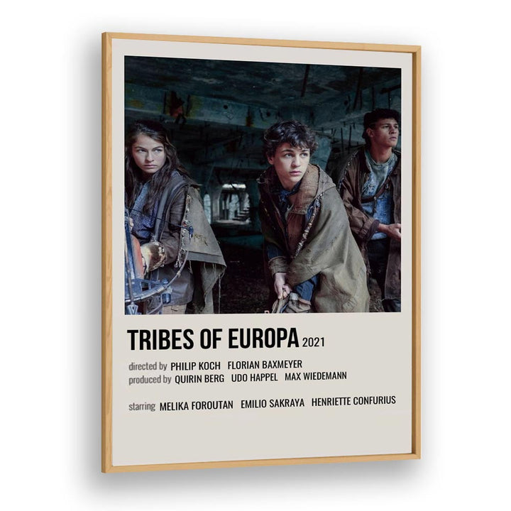 Tribes Of Europa 2021 Movie Posters in Oak Wood Plain Frame