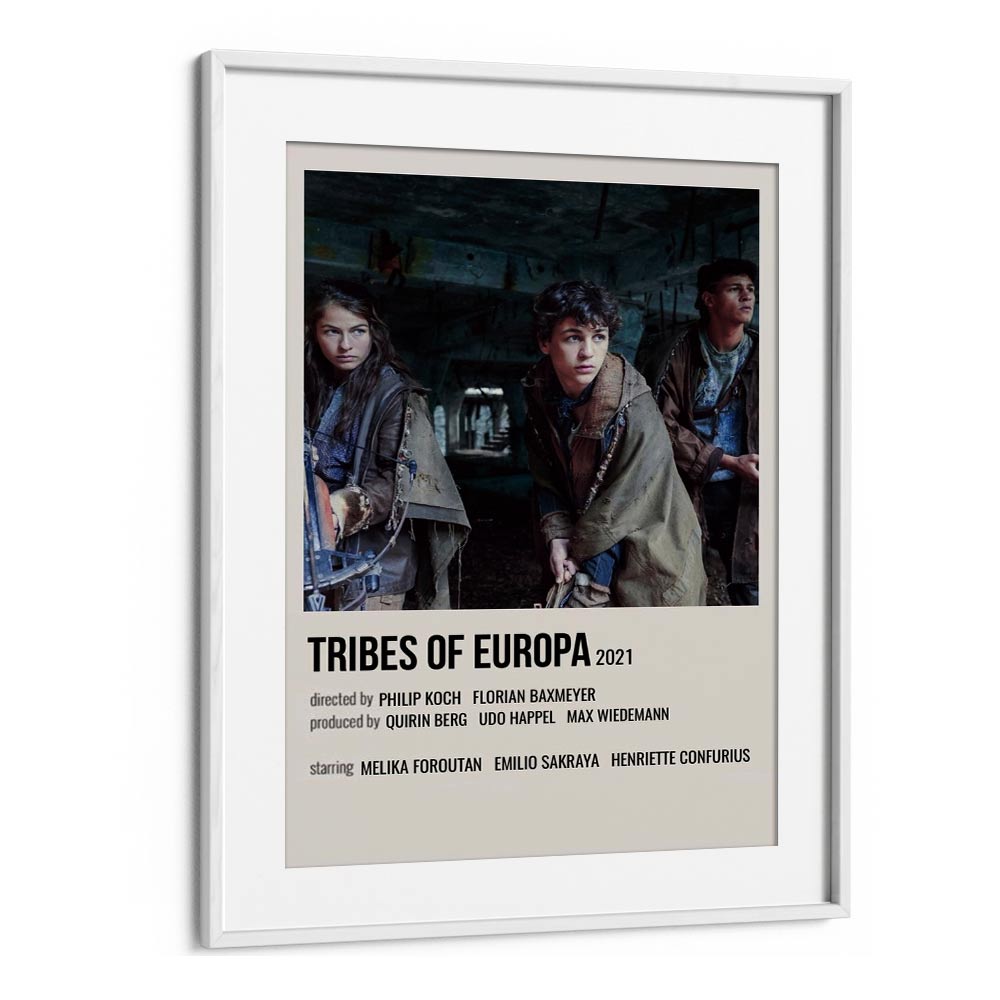 Tribes Of Europa 2021 Movie Posters in White Frame With Mount