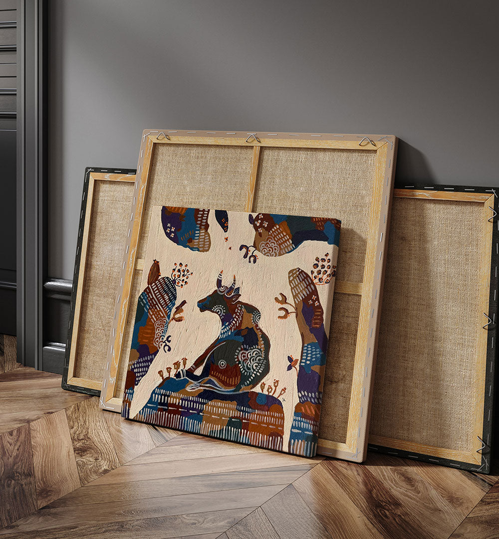 TRIPTYCH - BULLS , HANDMADE ARTWORKS