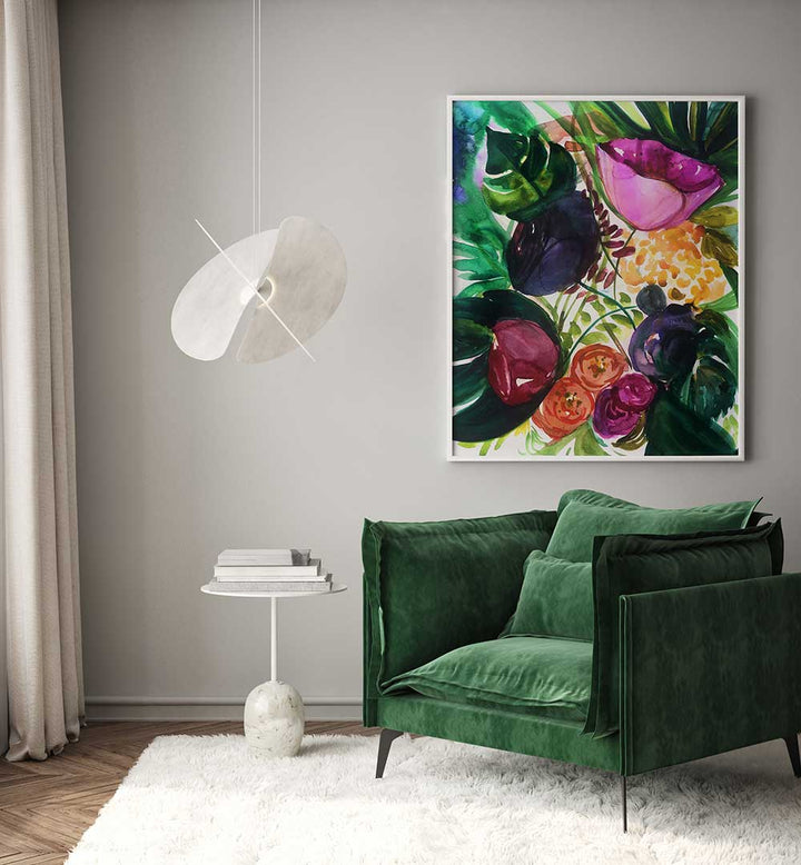 TROPICA I , FLORAL FLOWER PAINTINGS