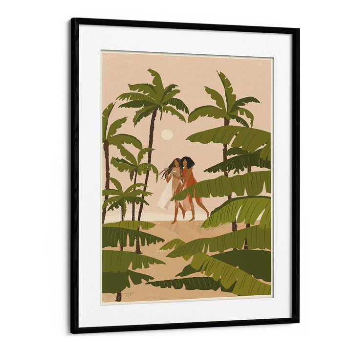 Tropical Paradise By Andi Bell Beach Prints in Black Frame With Mount