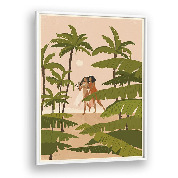 Tropical Paradise By Andi Bell Beach Prints in White Plain Frame