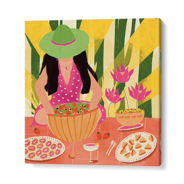 Tropical Picnic by Shriya Bhattacharya Women Illustration in Gallery Wrap