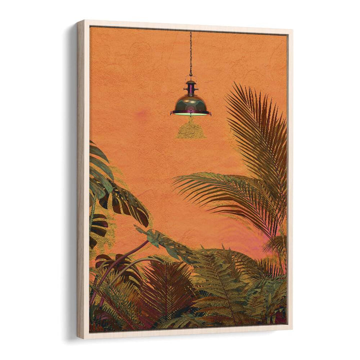 Tropical Wall By Cosmo Zach Surreal Art Prints Surrealism in Oak Wood Floater Frame