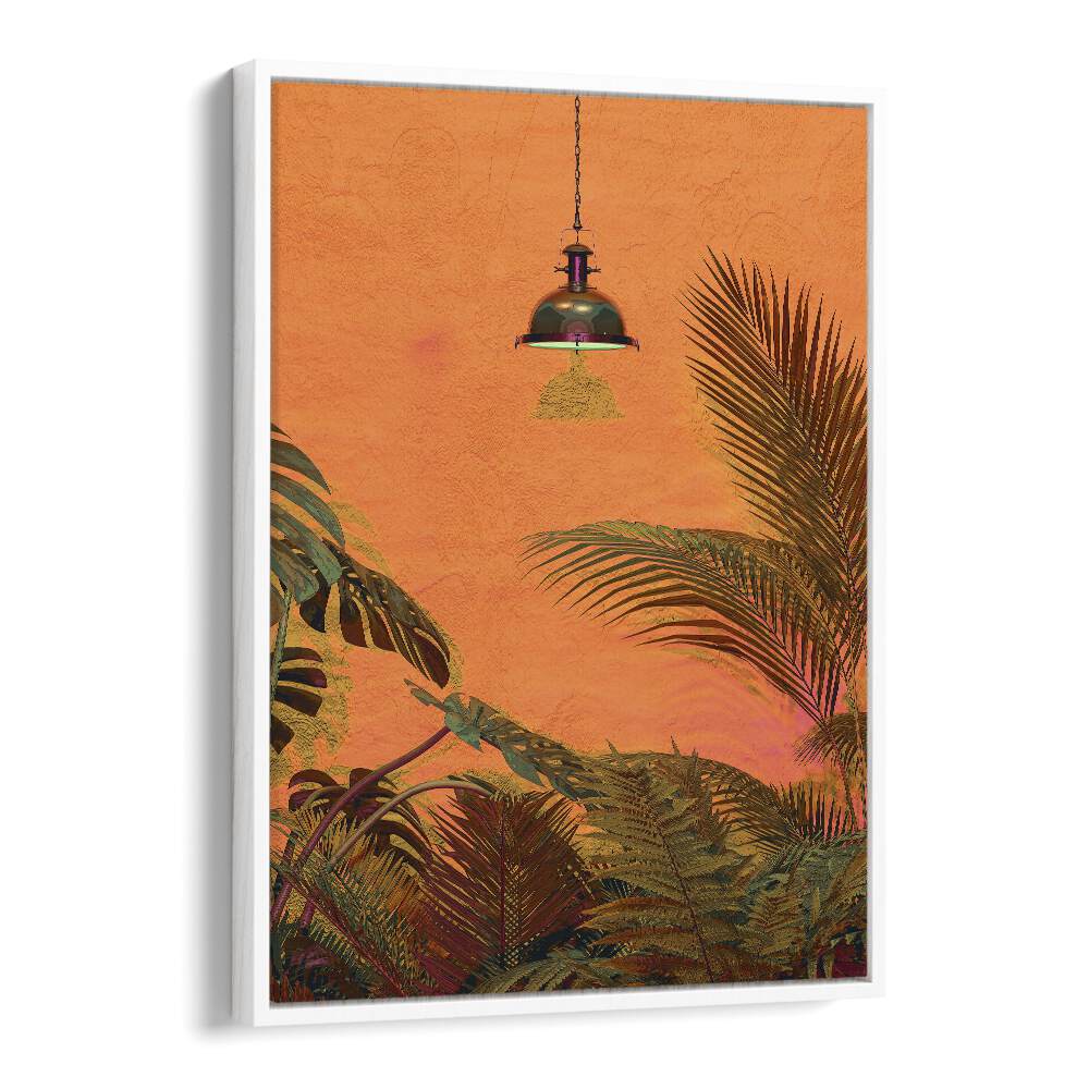 Tropical Wall By Cosmo Zach Surreal Art Prints Surrealism in White Floater Frame