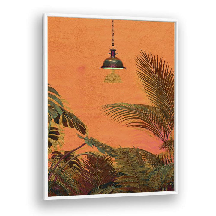 Tropical Wall By Cosmo Zach Surreal Art Prints Surrealism in White Plain Frame