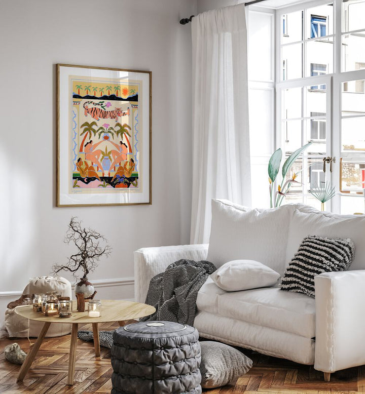 Vibrant TROPICANA, PORTRAITS artwork by Arty Guava, enhancing living spaces with colorful wall art prints.