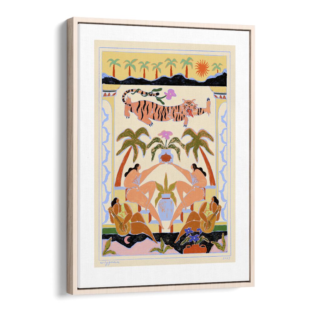 Vibrant TROPICANA, PORTRAITS artwork by Arty Guava enhances your space with tropical themes and figural illustrations.
