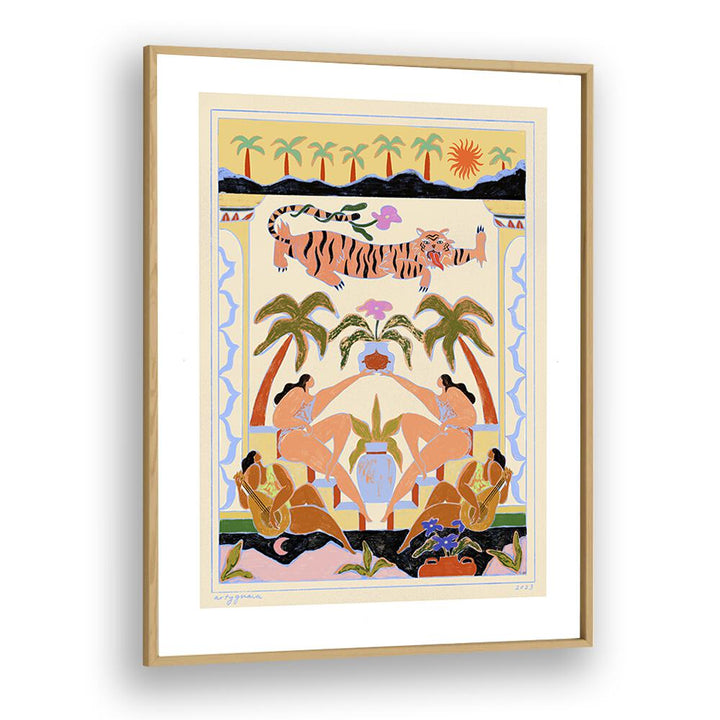 Vibrant TROPICANA, PORTRAITS wall art by Arty Guava, showcasing playful figures and a tropical backdrop.