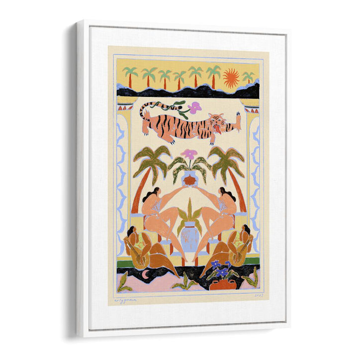 TROPICANA, PORTRAITS artwork by Arty Guava showcases vibrant illustrations with tropical themes, perfect for any room.