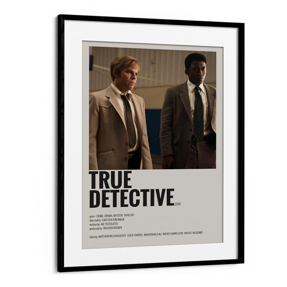 True Detective 2014 Movie Posters in Black Frame With Mount