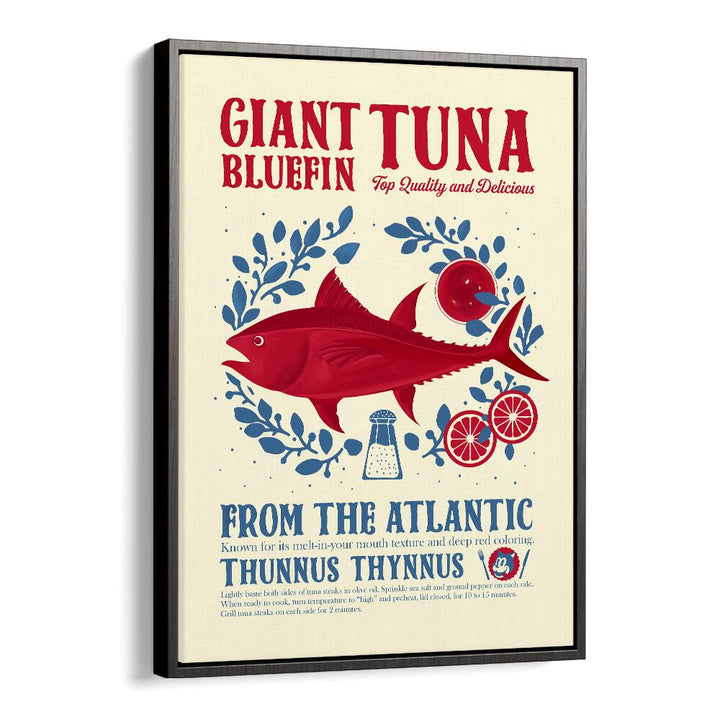 Tuna Kitchen Print by Studio Mandariini Kitchen Posters Kitchen Art Prints in Black Floater Frame