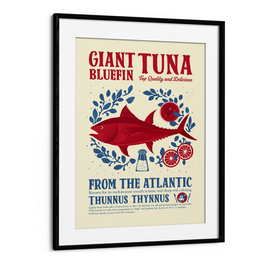 Tuna Kitchen Print by Studio Mandariini Kitchen Posters Kitchen Art Prints in Black Frame With Mount