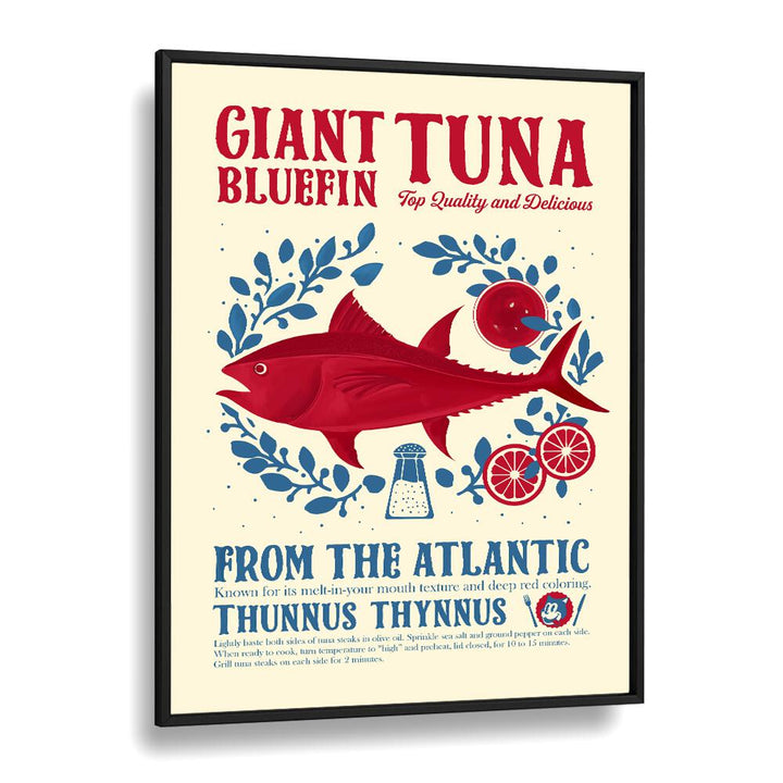 Tuna Kitchen Print by Studio Mandariini Kitchen Posters Kitchen Art Prints in Black Plain Frame