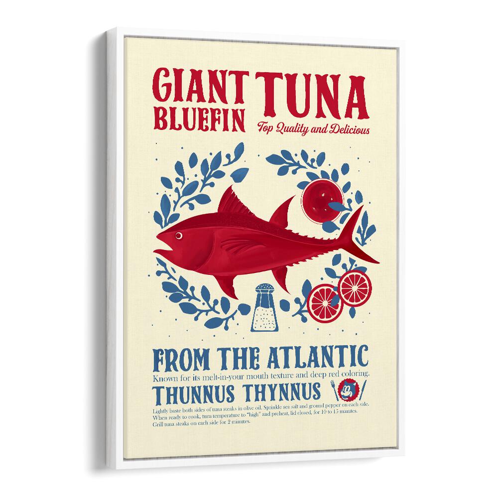 Tuna Kitchen Print by Studio Mandariini Kitchen Posters Kitchen Art Prints in White Floater Frame