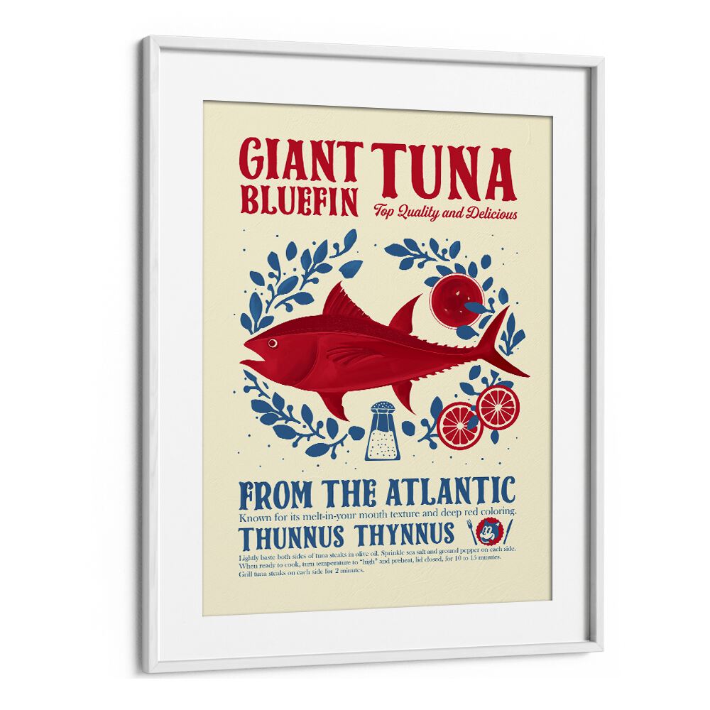 Tuna Kitchen Print by Studio Mandariini Kitchen Posters Kitchen Art Prints in White Frame With Mount