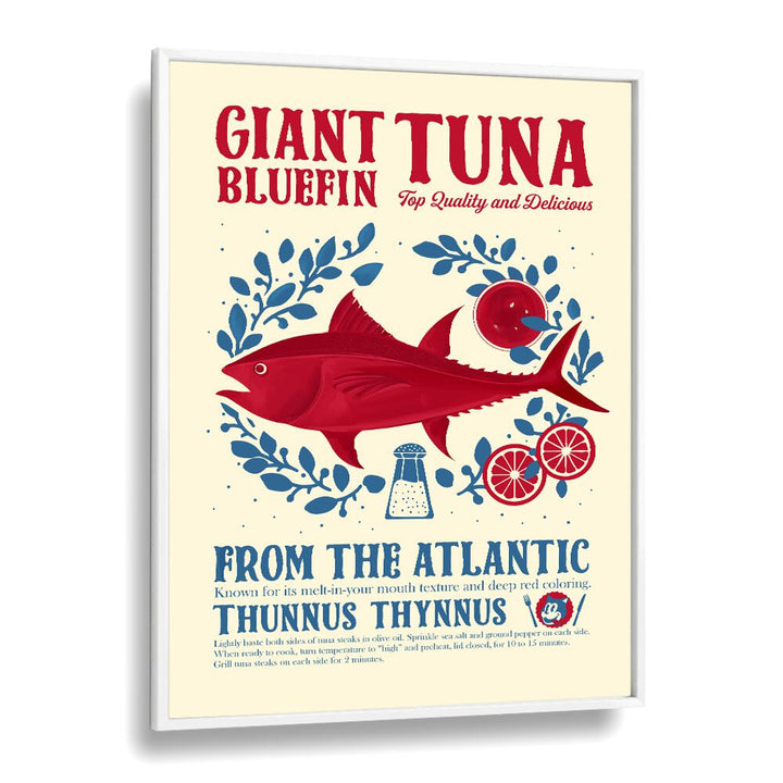 Tuna Kitchen Print by Studio Mandariini Kitchen Posters Kitchen Art Prints in White Plain Frame