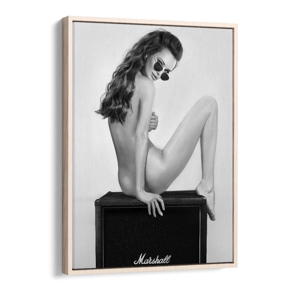 Turn Me on the Road by David Drake Fine Art Photography Fashion Photography in Oak Wood Floater Frame