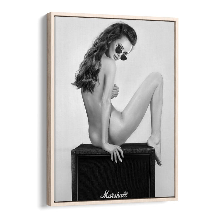 Turn Me on the Road by David Drake Fine Art Photography Fashion Photography in Oak Wood Floater Frame