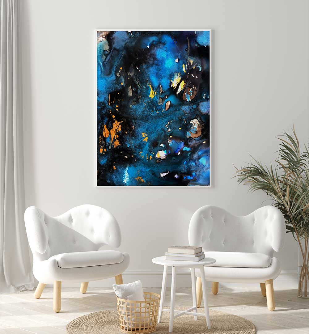 TURQUOISE GALAXY , ABSTRACT PAINTINGS