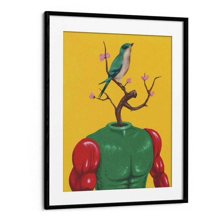 Tweety Mc Tweet Face by Famous When Dead Pop Art Paintings Pop Art Prints in Black Frame With Mount