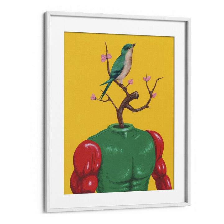 Tweety Mc Tweet Face by Famous When Dead Pop Art Paintings Pop Art Prints in White Frame With Mount