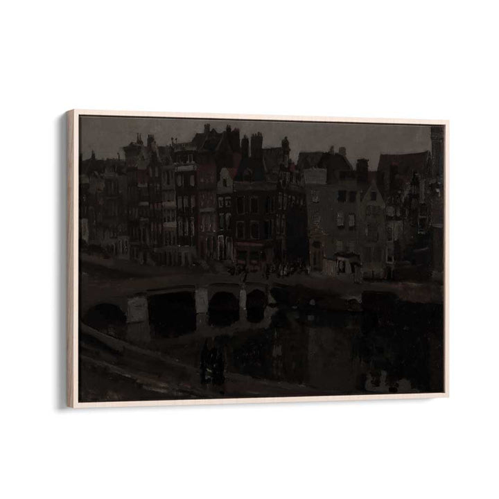 Twilight Veil Enshrouded In Gothic Grace Gothic Art Prints in Oak Wood Floater Frame