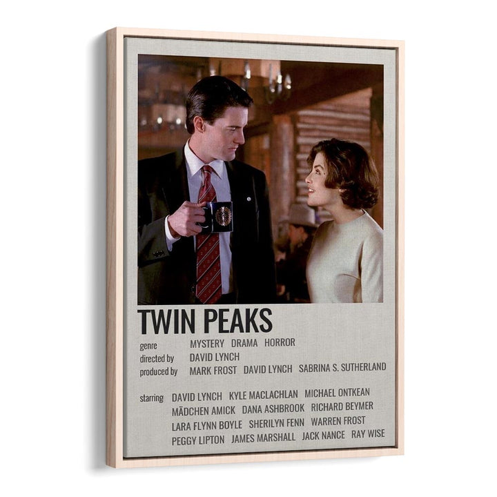 Twin Peaks 1990 Movie Posters in Oak Wood Floater Frame