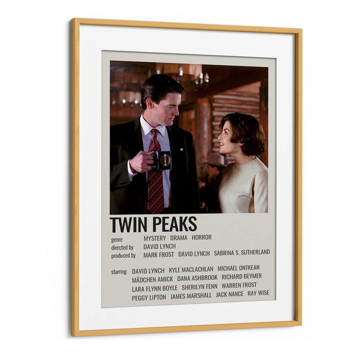 Twin Peaks 1990 Movie Posters in Oak Wood Frame With Mount