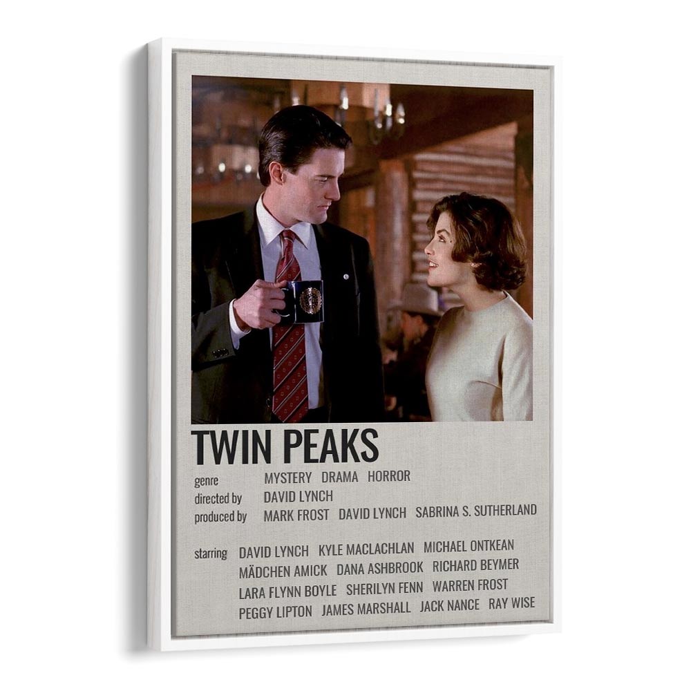 Twin Peaks 1990 Movie Posters in White Floater Frame