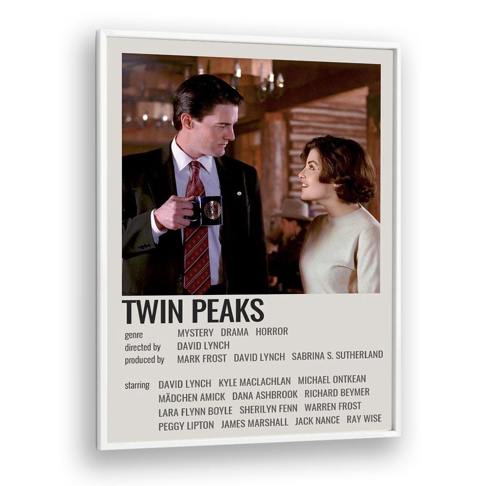 Twin Peaks 1990 Movie Posters in White Plain Frame