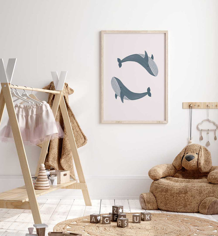 TWO WHALES , KIDS ROOM PAINTINGS