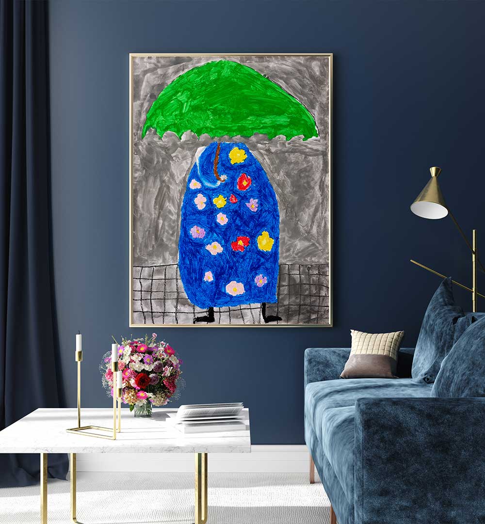 Bright and colorful UMBRELLA, KIDS ROOM PAINTINGS adding imagination to your child's space with playful artwork.